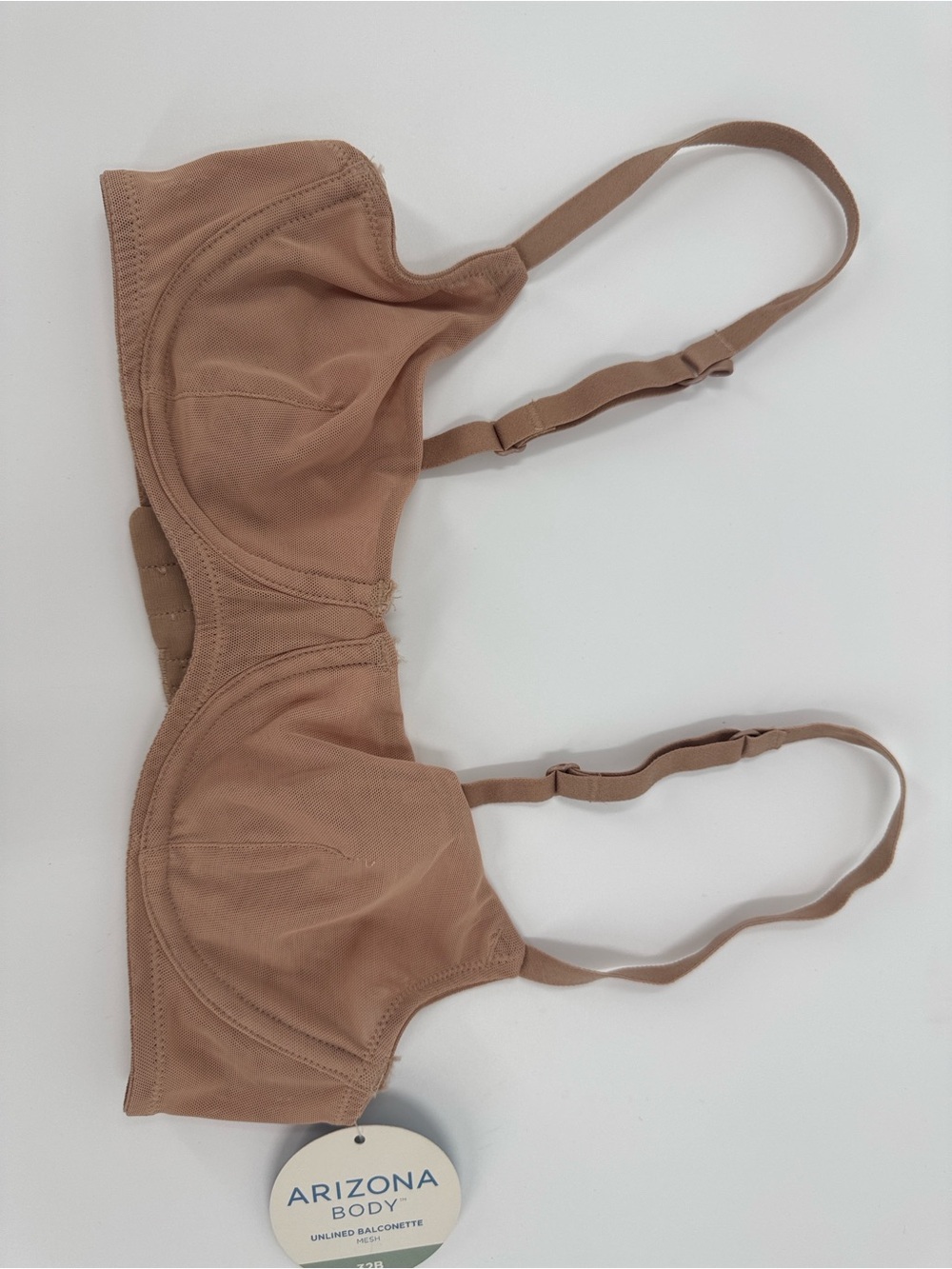 NWT Arizona Jean Company Women's Unlined Balconette Bra - Nude Size 32B